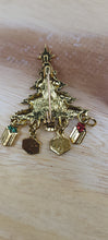 Load image into Gallery viewer, Dangling Presents Tree Brooch
