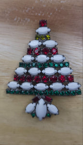 Vintage KJL Christmas Tree Brooch