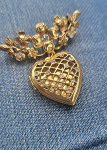 1928 Heart Locket Brooch