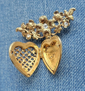 1928 Heart Locket Brooch