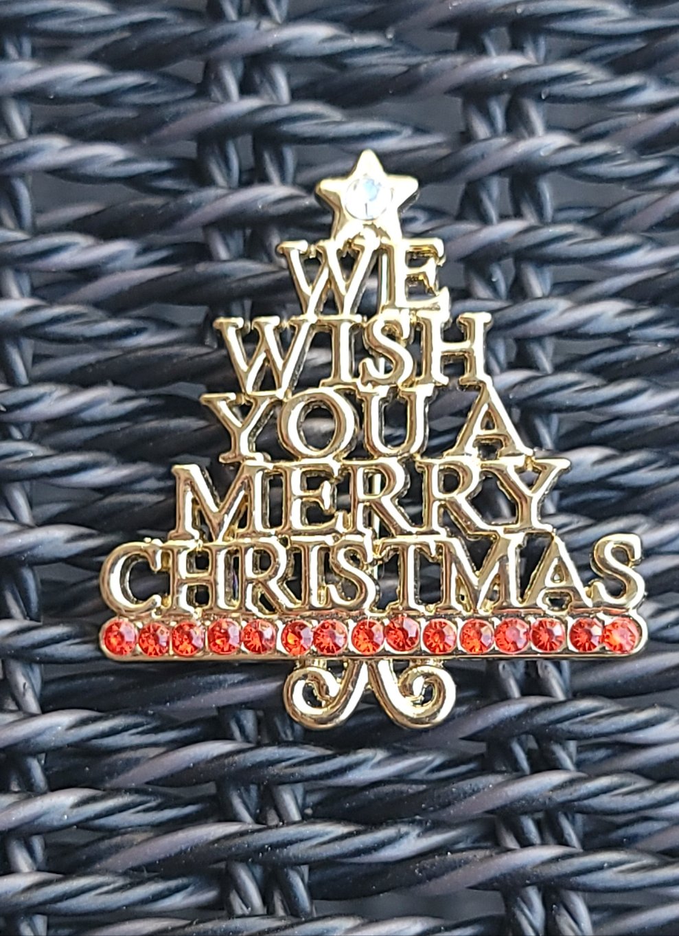 We Wish You A Merry Christmas Brooch