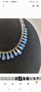 Vintage Sterling Opal Choker