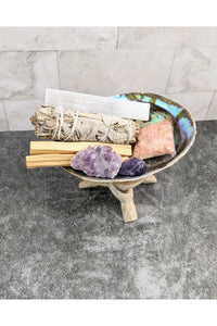 Sage Smudge kit with Amethyst crystals & Selenite