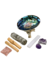 Sage Smudge kit with Amethyst crystals & Selenite