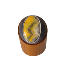 Load image into Gallery viewer, Bumble Bee Jasper Sterling Ring Size 8
